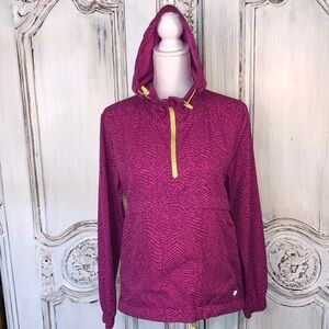 Hind Pink Chevron Graphic with Hot Lime Green Zip + Rip Cords Athletic Jacket